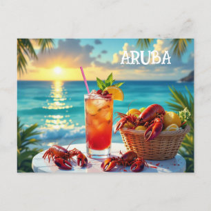 Ein wundervoller Nachmittag in Aruba Feiertagspostkarte