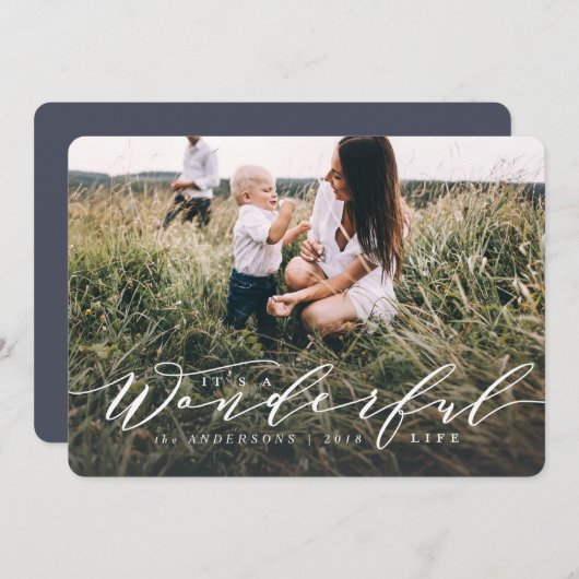 ein wundervolles Leben.. modernes Skript-Foto. (Vorne/Hinten)