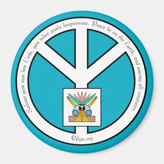 Ein Wunsch für den Frieden Magnet (Vorne)