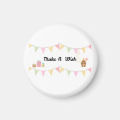 Ein Wunsch machen - Geburtstagsverbot Magnet (Vorne)