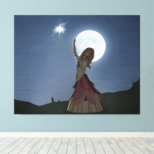 Ein Wunsch wird wahr Leinwanddruck (Insitu (Holzboden))