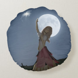 Ein Wunsch wird wahr Rundes Kissen