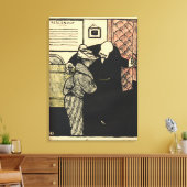 Ein würdiger Mann spuckt eine junge Frau in seine Leinwanddruck (Insitu (Wohnzimmer))