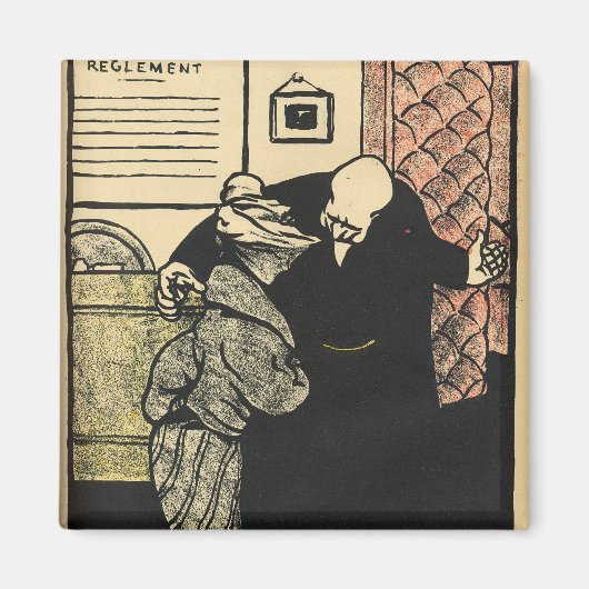 Ein würdiger Mann spuckt eine junge Frau in seine Magnet (Vorne)