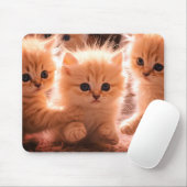 Ein Wurf süßer Kätzchen auf Laptop-Desktop-Tablet Mousepad (Mit Mouse)