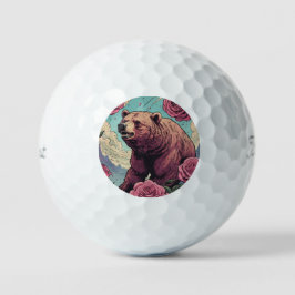 Ein wütender Bär taucht in die Rose Golfball