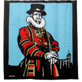 Ein Yeoman Warder oder Beefeater Duschvorhang (Vorderseite)
