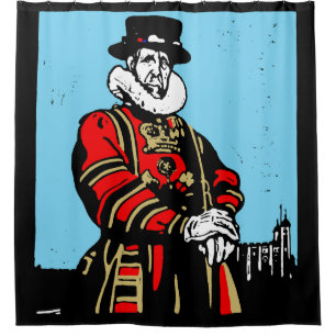 Ein Yeoman Warder oder Beefeater Duschvorhang