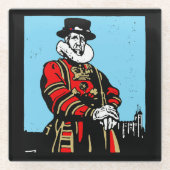 Ein Yeoman Warder oder Beefeater Glasuntersetzer (Vorderseite)