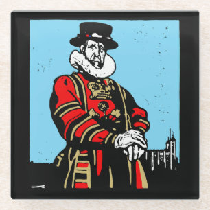 Ein Yeoman Warder oder Beefeater Glasuntersetzer
