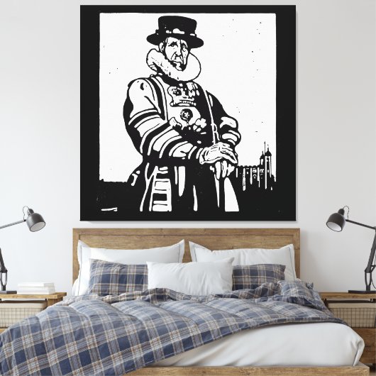 Ein Yeoman Warder oder Beefeater Leinwanddruck (Insitu (Schlafzimmer))