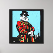 Ein Yeoman Warder oder Beefeater Leinwanddruck (Vorderseite)
