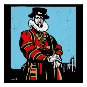 Ein Yeoman Warder oder Beefeater Poster (Vorderseite)