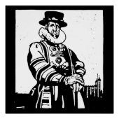 Ein Yeoman Warder oder Beefeater Poster (Vorderseite)