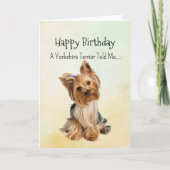 Ein Yorkie Personality Birthday Fun Animal Karte (Vorderseite)