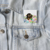 Ein Yorkie-poo Hündchen und Ostereier. Button (Beispiel)