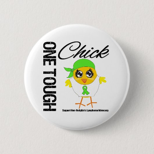 Ein zäher Kick Non-Hodgkin-Lymphomkrieger Button (Vorderseite)