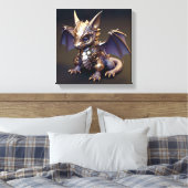 Ein zarter Metal-Baby-Dragon Leinwanddruck (Insitu (Schlafzimmer))