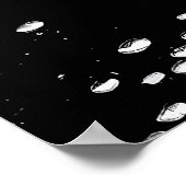 Ein zarter Schmetterling mit Taubtropfen Poster (Ecke)