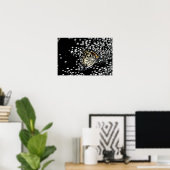 Ein zarter Schmetterling mit Taubtropfen Poster (Heimbüro)