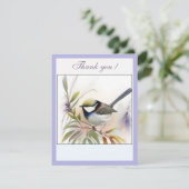 Ein zarter Vogel der Dankbarkeit Dankeskarte (Stehend Vorderseite)
