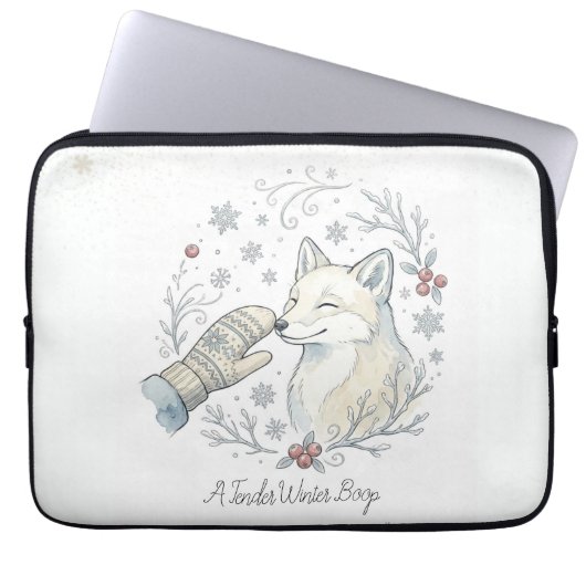 Ein zarter Winter-Boop Laptopschutzhülle (Vorderseite)