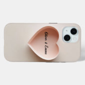 Ein zartes, minimalistisches Herz Case-Mate iPhone Hülle (Rückseite (Horizontal))