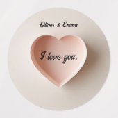 Ein zartes minimalistisches Herz. Etiketten (Design 2)