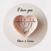 Ein zartes minimalistisches Herz. Etiketten (Design 1)