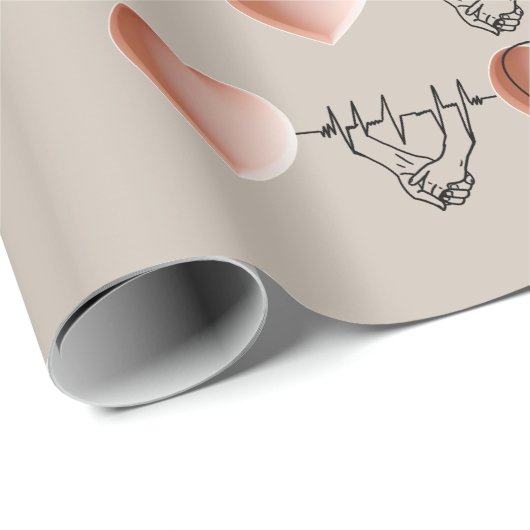 Ein zartes minimalistisches Herz. Geschenkpapier (Rolleneckpunkt)