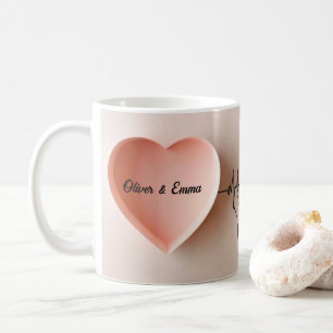 Ein zartes, minimalistisches Herz Kaffeetasse