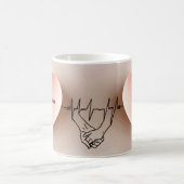 Ein zartes, minimalistisches Herz Kaffeetasse (Mittel)