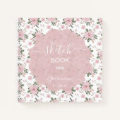 Ein zartes rosa Blumen Skizzenbuch Notizblock (Vorderseite)