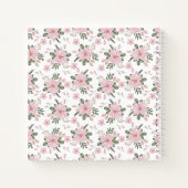Ein zartes rosa Blumen Skizzenbuch Notizblock (Rückseite)