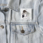 Ein zärtliches zeichn von Mädchen, die sich akita Button (Beispiel)