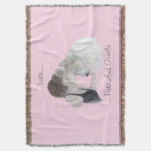 Ein zärtliches zeichn von Mädchen, die sich akita Decke (Vorderseite Vertikal)