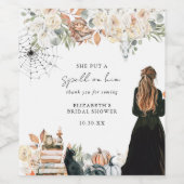 Ein Zauber | Halloween-Brautparty Weinetikett (Einzelnes Label)