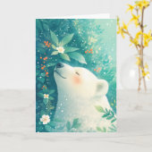 Ein zauberhafter Eisbär Karte (Gelbe Blume)
