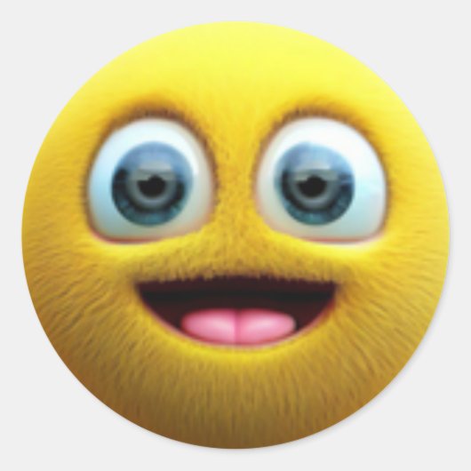 Ein zauberhafter, fröhlich verschwommener gelber K Runder Aufkleber (Vorderseite)