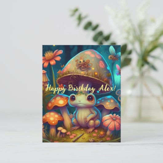 Ein zauberhafter Pilzfrosch (Stehend Vorderseite)