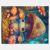 Ein zauberhafter Pilzfrosch Fleecedecke (Vorderseite (Horizontal))