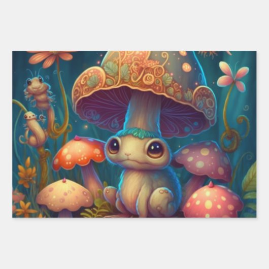 Ein zauberhafter Pilzfrosch Geschenkpapier Set (Vorderseite 3)