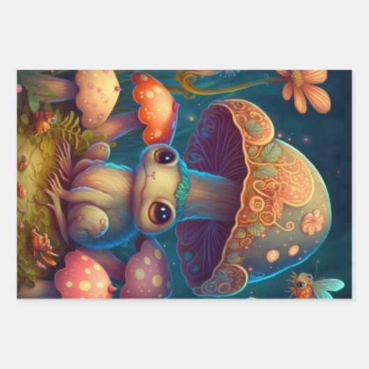 Ein zauberhafter Pilzfrosch Geschenkpapier Set (Vorderseite 2)
