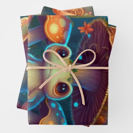 Ein zauberhafter Pilzfrosch Geschenkpapier Set (Beispiel)