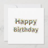 Ein zauberhafter Waldwald mit Märchen zum Geburtst Karte (Rückseite)