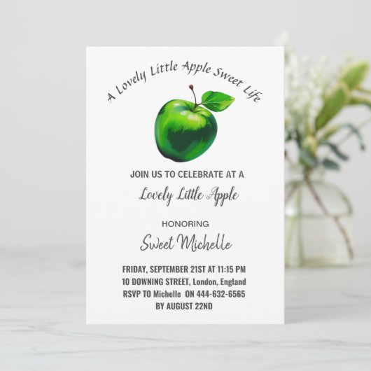 ein zauberhaftes Apfelleben Einladung (Stehend Vorderseite)