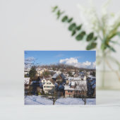 Ein zauberhaftes Winterdorf Postkarte (Stehend Vorderseite)