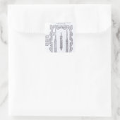 Ein Zaubertrick Quadratischer Aufkleber (Tasche)
