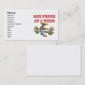 Ein Zaun auf einmal Visitenkarte (Vorne/Hinten)