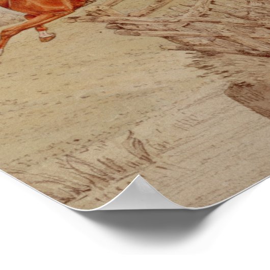 Ein Zaun springen Poster (Ecke)